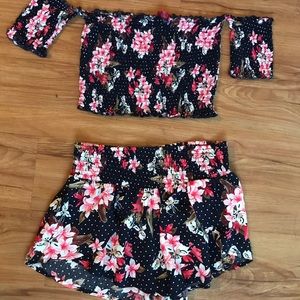 floral two piece set